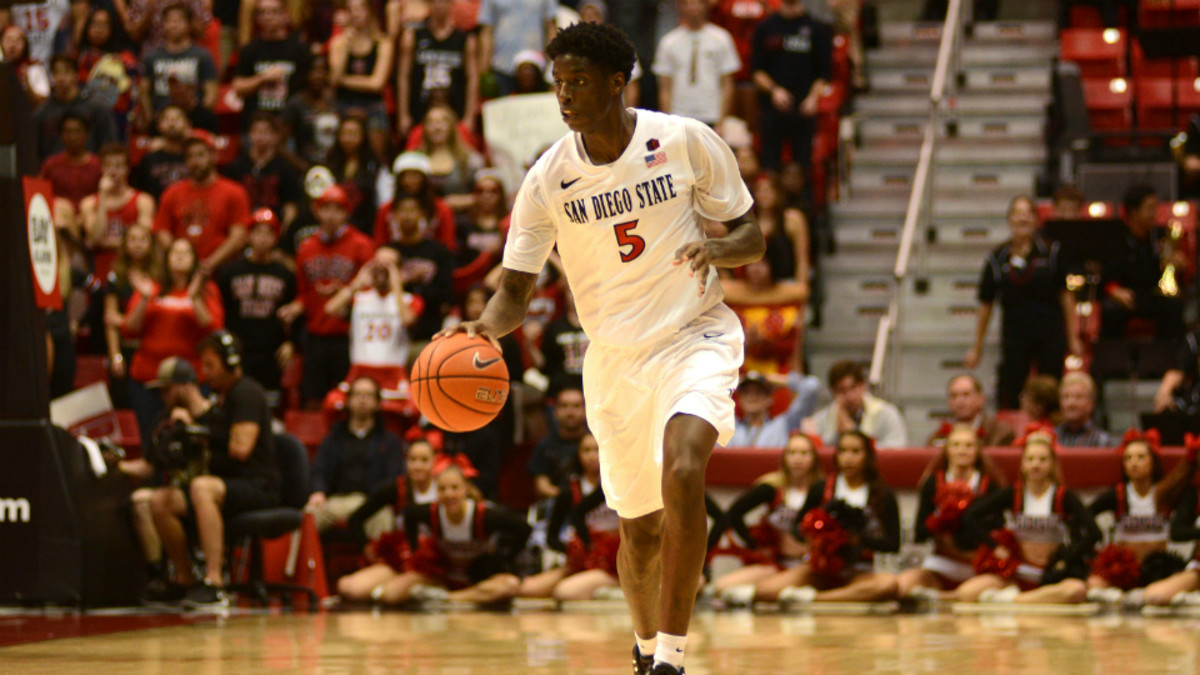 San Diego State F Dwayne Polee II collapses on court, taken to hospital