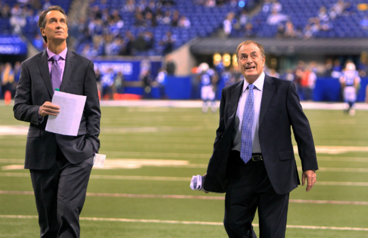 Al Michaels defends Cris Collinsworth on Super Bowl catch calls