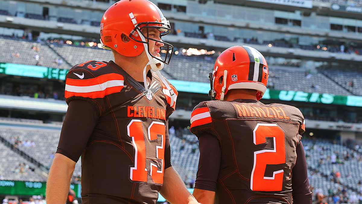 September 13, 2015, Cleveland Browns quarterback Johnny Manziel (2) in  action during the NFL game between the Cleveland Browns and the New York  Jets at MetLife Stadium in East Rutherford, New Jersey.