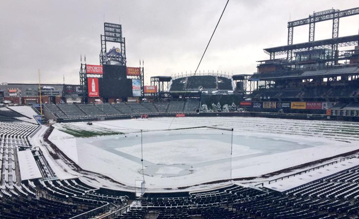 Colorado Rockies' Coors Field covered in snow Sports Illustrated