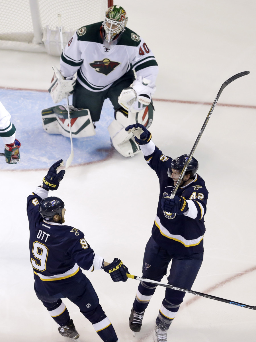 Backes OT Goal Boosts Blues Past Wild 3-2 - Sports Illustrated