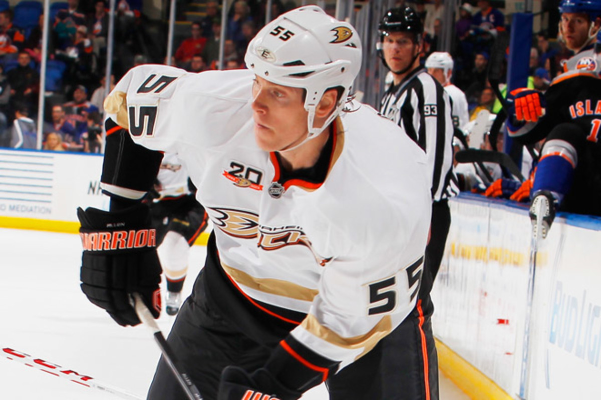 Bryan Allen has seven assists and a plus-13 rating in 40 games this season for the NHL-leading Ducks.