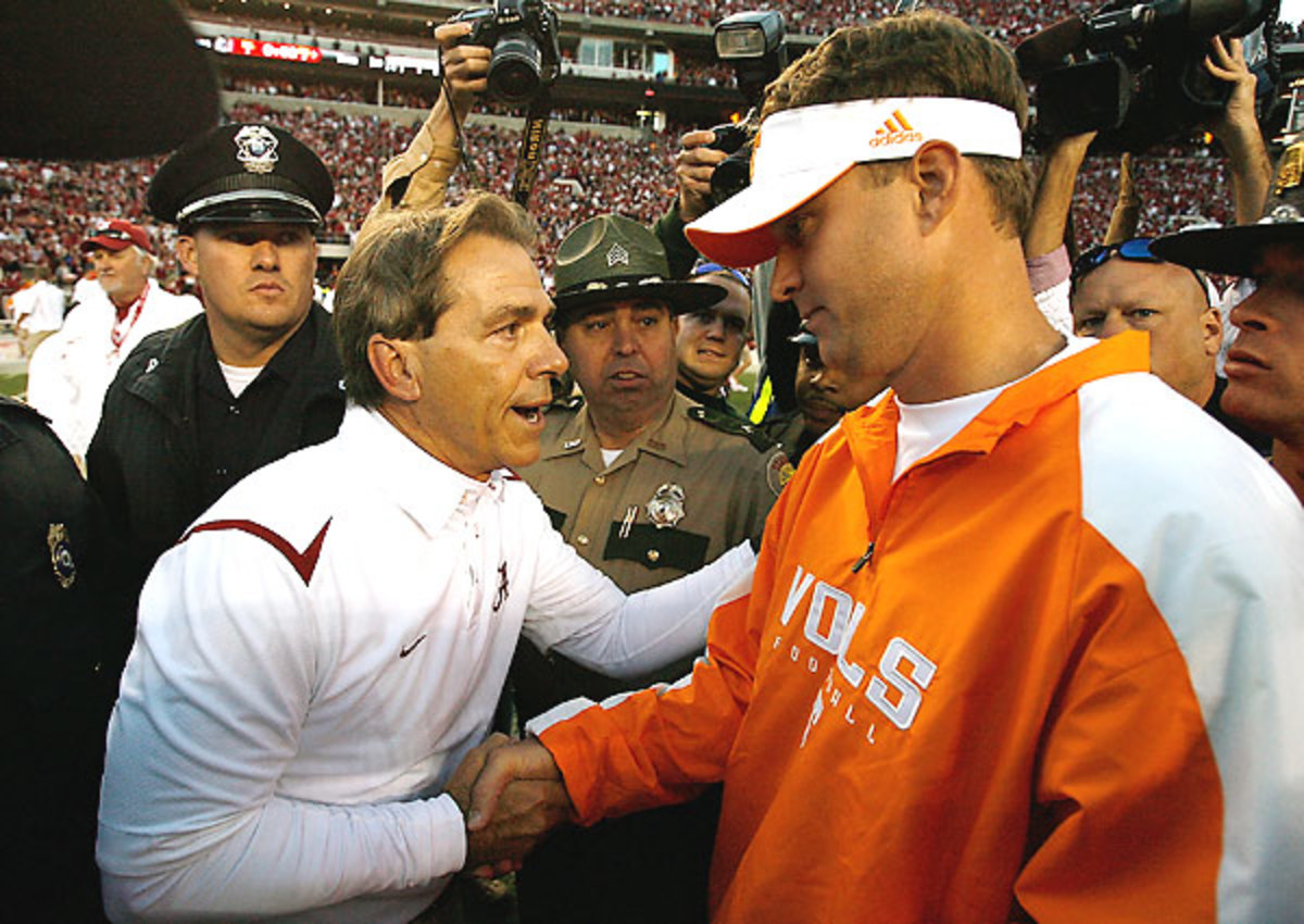 Lane Kiffin joins Alabama NFL players in suite at CFP Championship