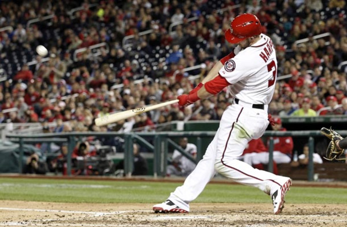 WATCH: Bryce Harper goes deep, very deep against Marlins - Sports ...