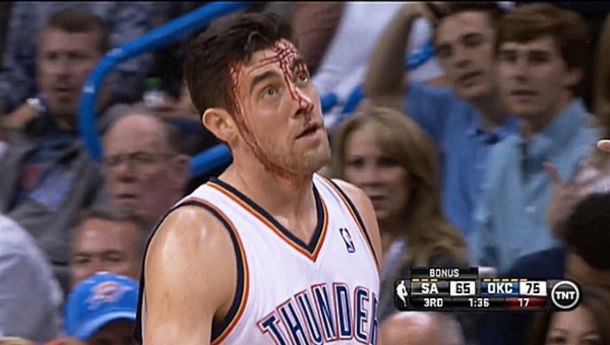 Thunder auctioning off Nick Collison's blood-stained shoes - NBC Sports