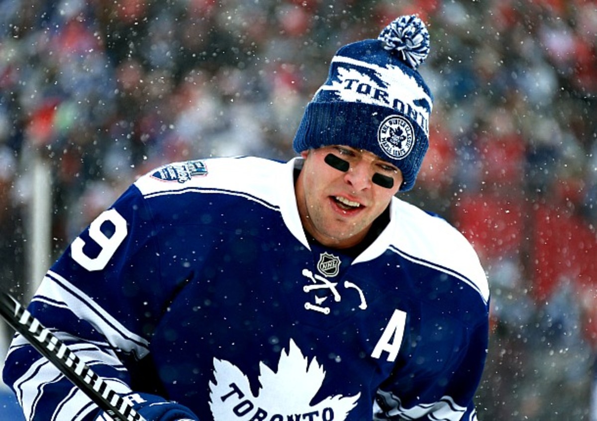 Joffrey Lupul of the Toronto Maple Leafs at the 2014 NHL Winter Classic.