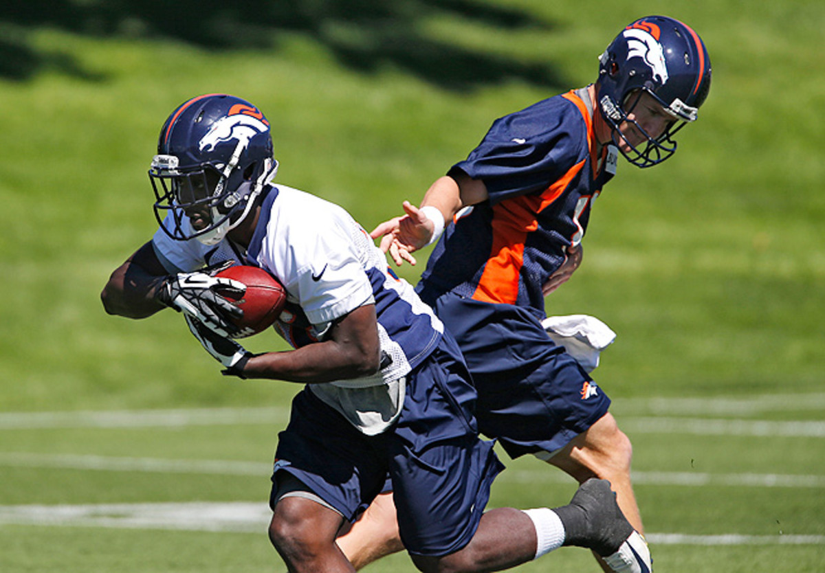 Montee Ball is taking reps in Denver's training camp, with Le'Veon Bell out with a foot sprain. 