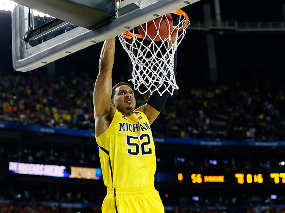 Michigan's Jordan Morgan has played a total of 17 minutes in five NCAA tournament games. (Kevin C. Cox/Getty Images)