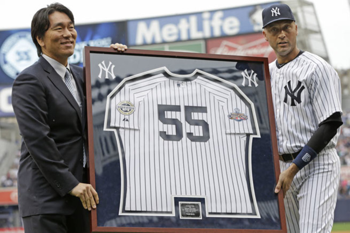 Hideki Matsui signed 09 WS MVP 2009 New York Yankees World Series Jersey  BAS