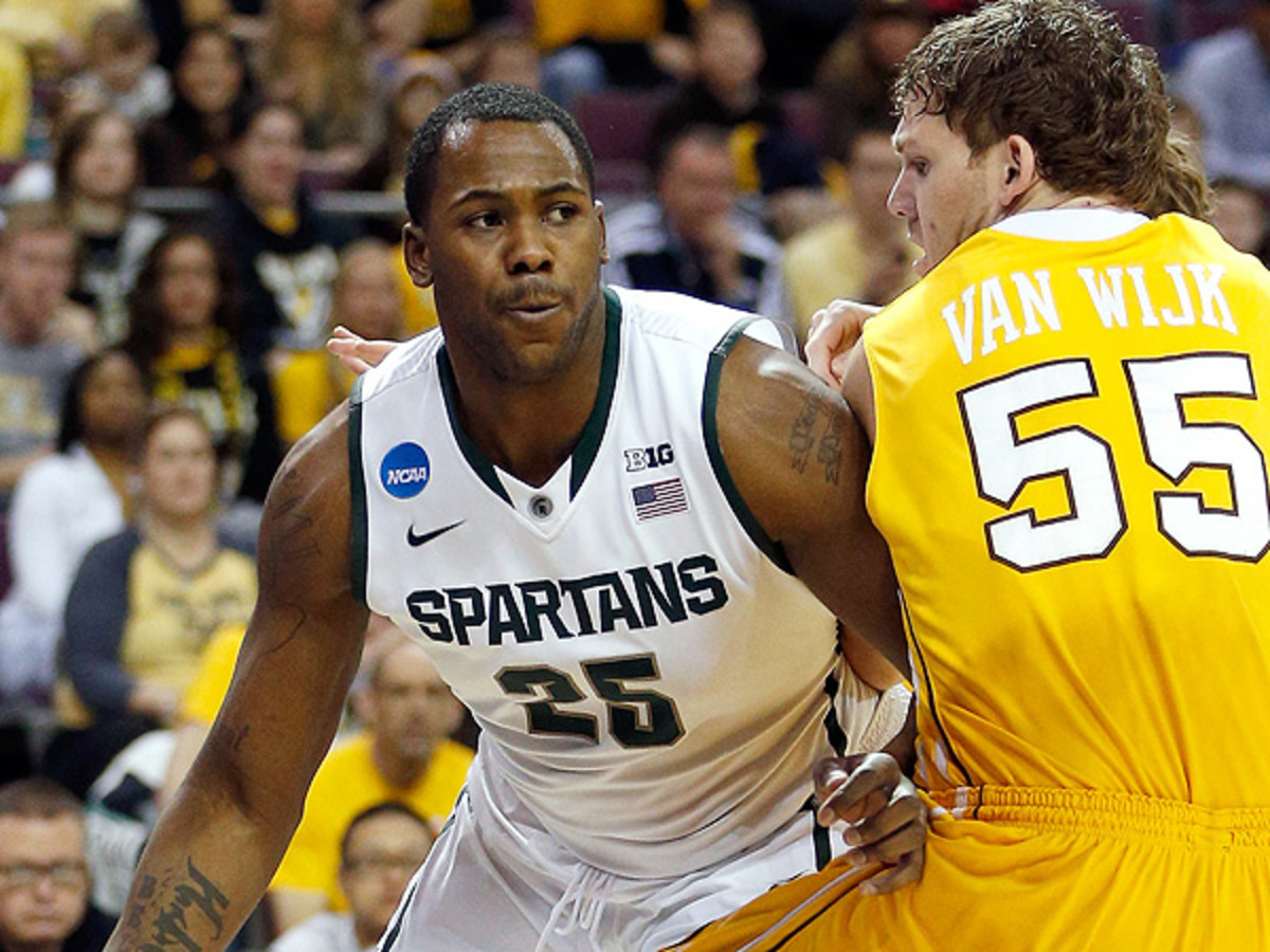 Derrick Nix led Michigan State with 23 points and 15 rebounds Thursday afternoon. (Gregory Shamus/Getty Images)