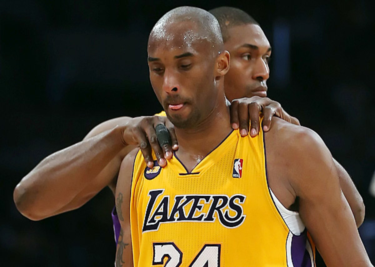 Kobe Bryant and Metta World Peace