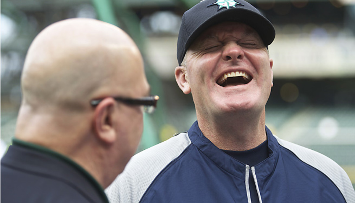 Eric Wedge returned to the dugout for the first time on Friday since suffering a mild stroke.