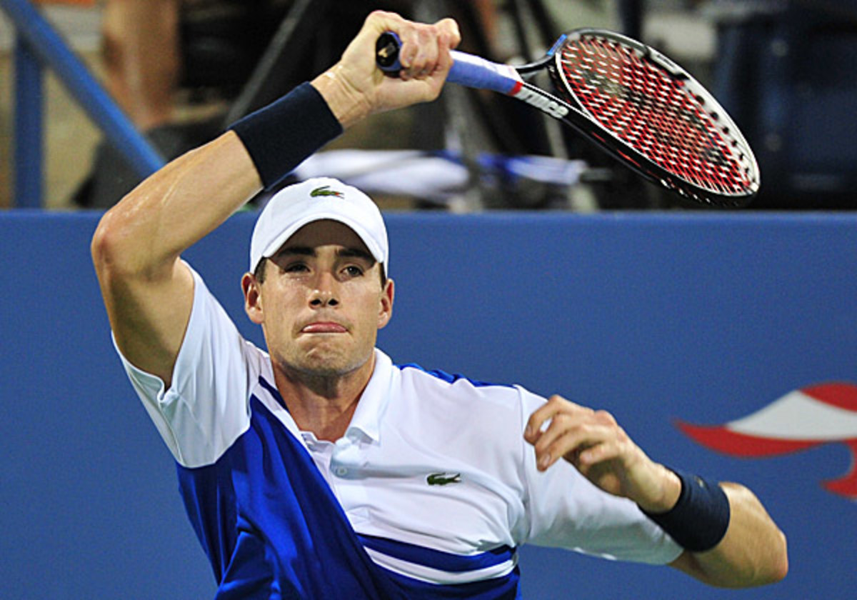 John Isner struggled to win over the New York crowd in his win over Gael Monfils at the U.S. Open. (Stan Honda/AFP/Getty Images)