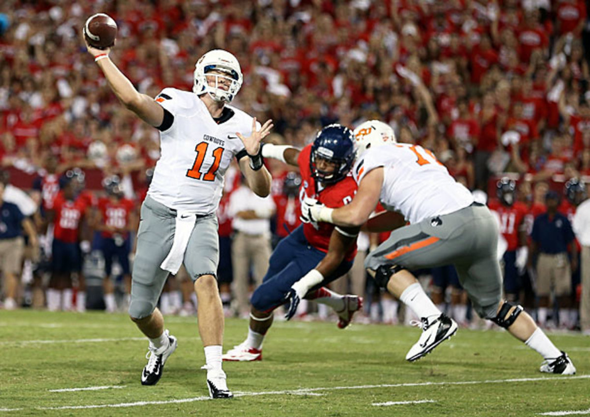 Former Oklahoma State QB Wes Lunt will transfer to Illinois. (Christian Petersen/Getty Images)