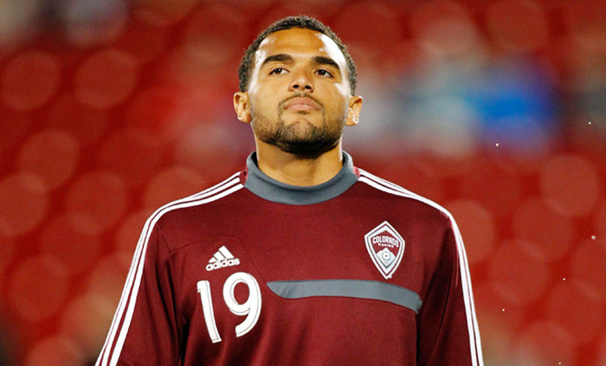 Andre Akpan has only appeared once as a late substitute for the Rapids this season.