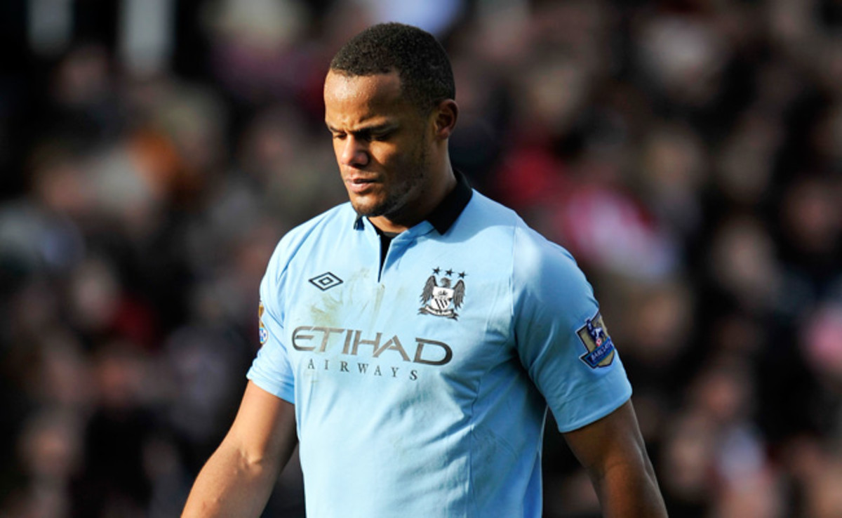 Vincent Kompany suffered a calf injury during an FA Cup match against Stoke City on Jan. 26.