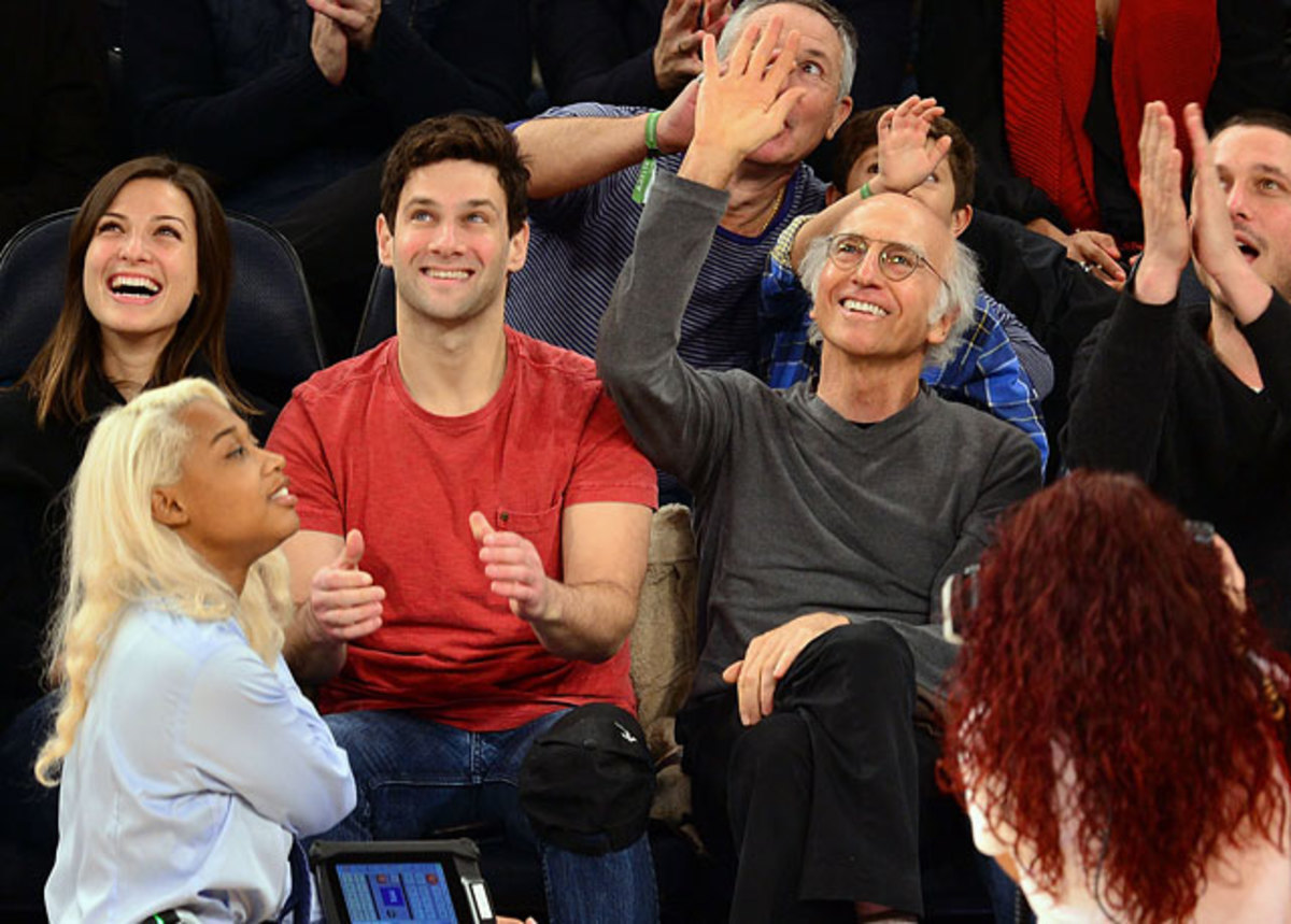 Justin Bartha and Larry David