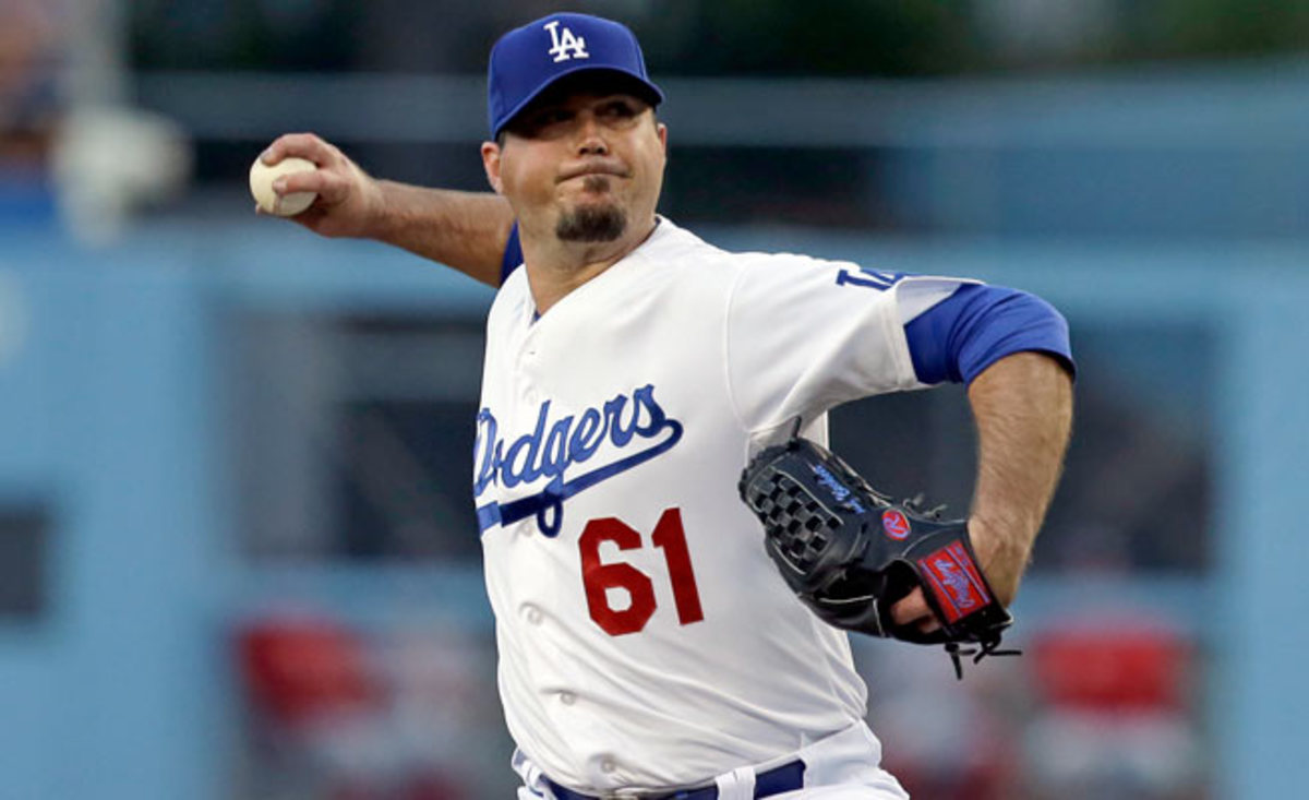 Josh Beckett hasn't pitched for the Dodgers since going on the DL in May.