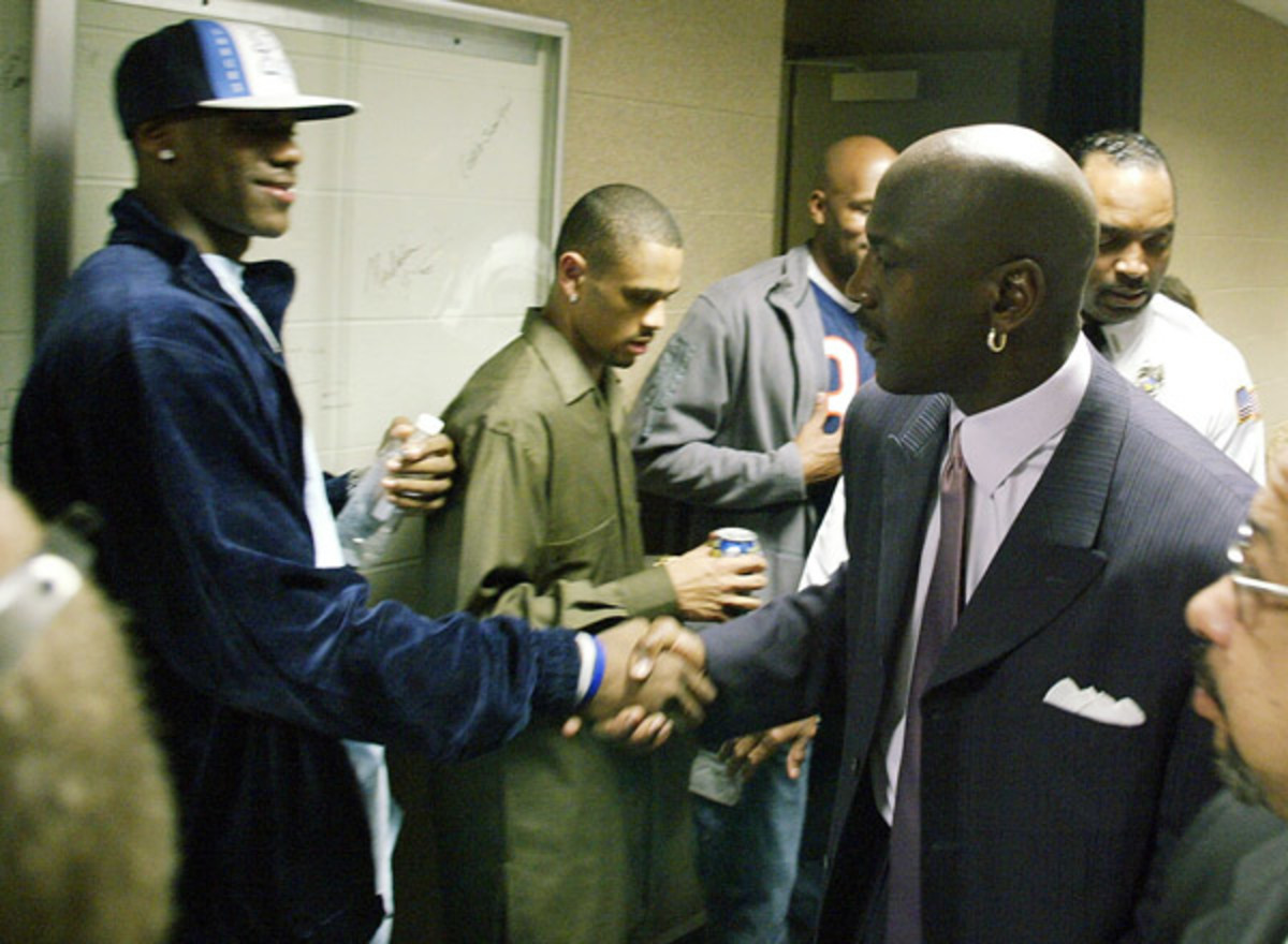 LeBron meets Michael Jordan