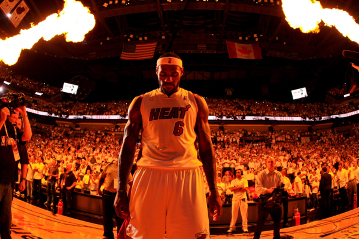 LeBron James committed two late turnovers in a Game 2 loss to the Pacers. (Issac Baldizon/Getty Images)