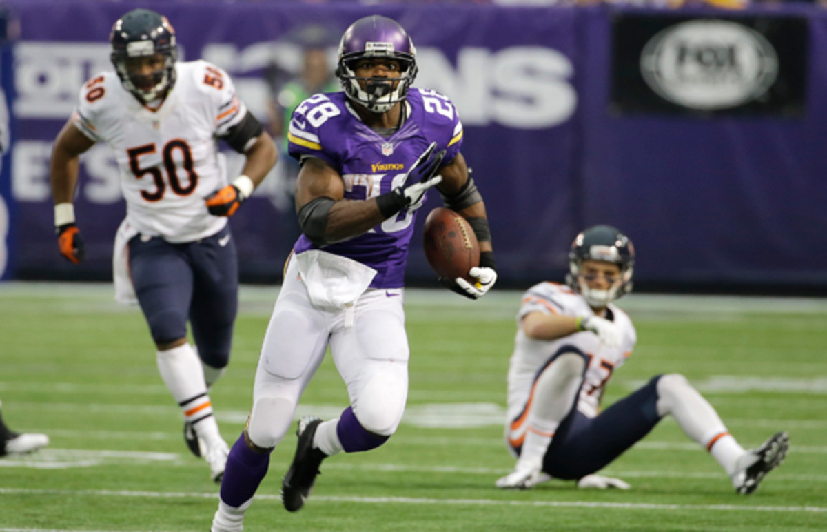 Adrian Peterson became the 28th member of the NFL's 10,000-yard club