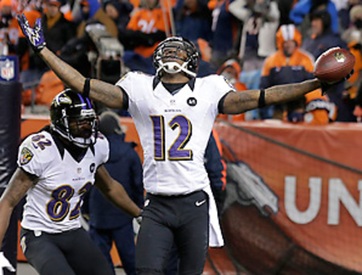 Jacoby Jones has given the Ravens a big-play threat on special teams. (Charlie Riedel/AP)