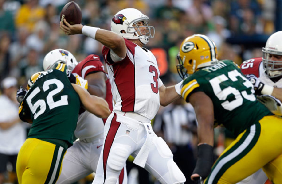 Carson Palmer looked like a champ against Green Bay's first-team defense. [Tom Lynn/AP]