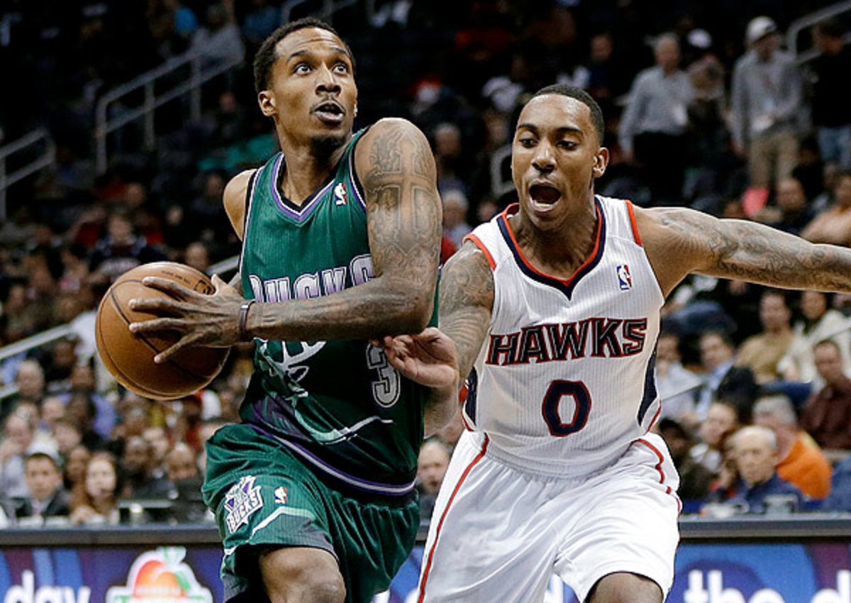 Brandon Jennings (left) and Jeff Teague are both restricted free agents. 