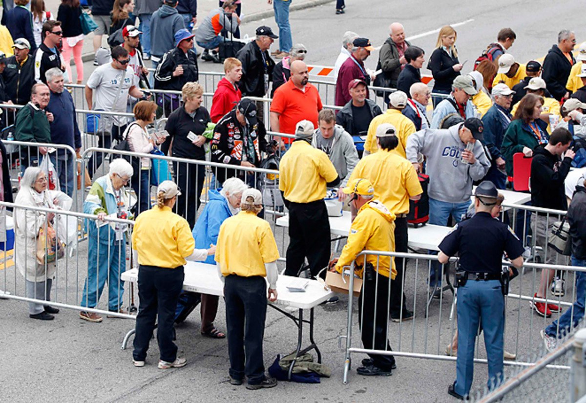 Some fans were forced to wait as long as two hours to get through security at the Indianapolis 500.