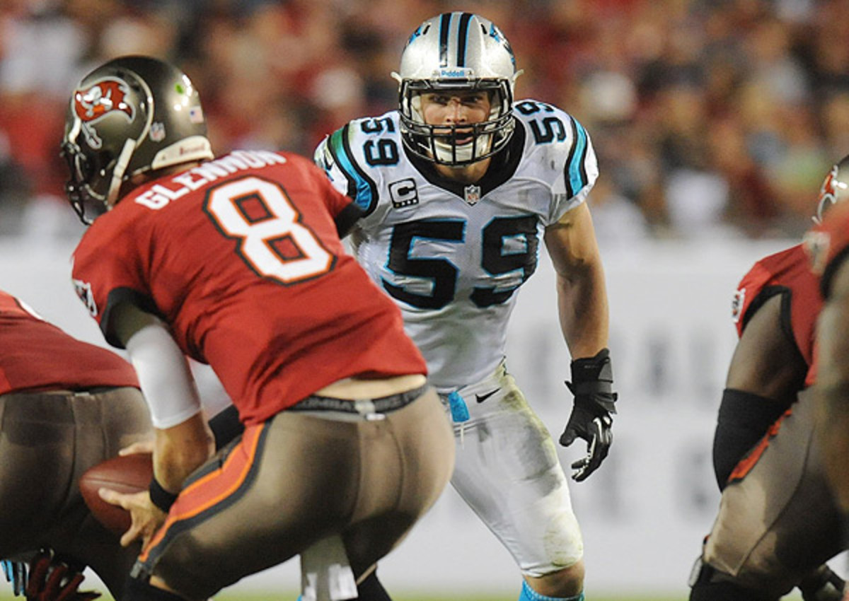 Behind-the-scenes with Luke Kuechly at Media Day