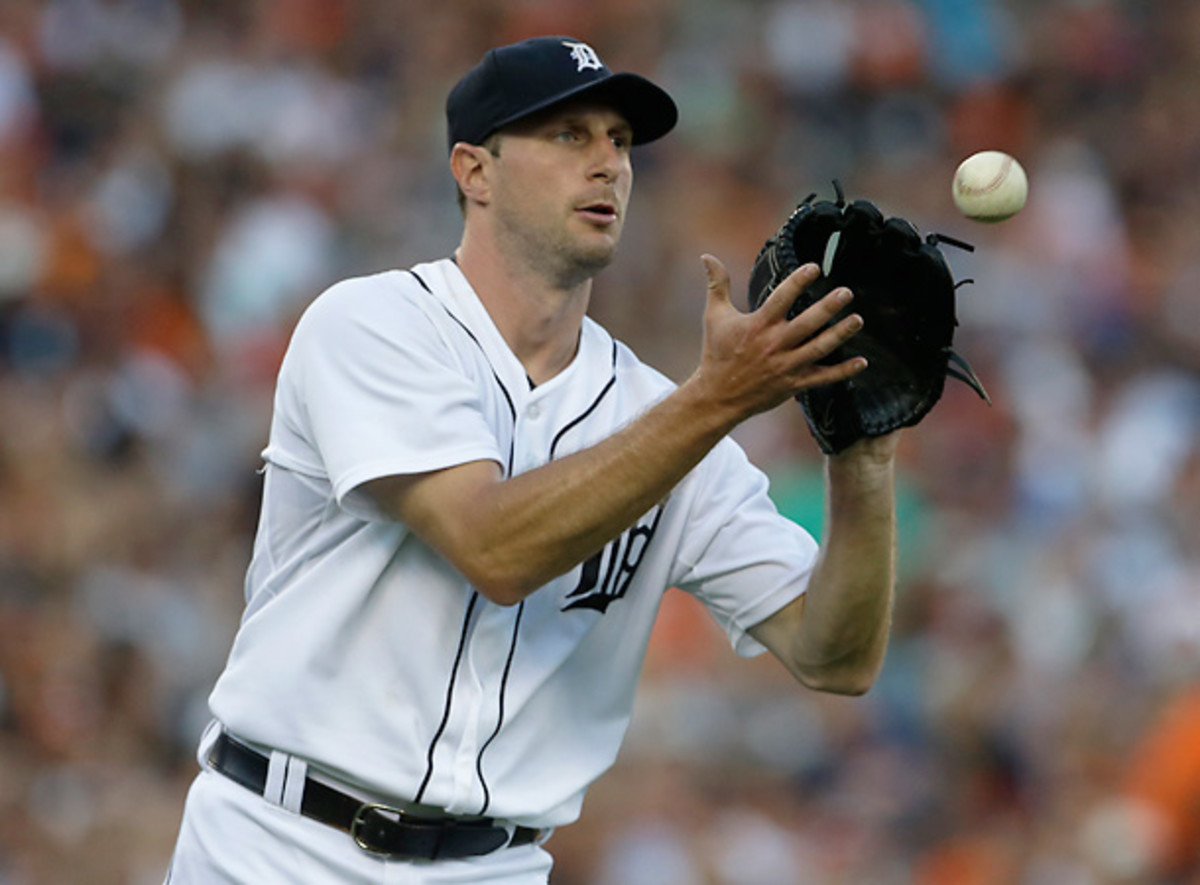 The Rangers finally got to Max Scherzer on Saturday night, sending him to his first loss in 14 decisions. [AP]