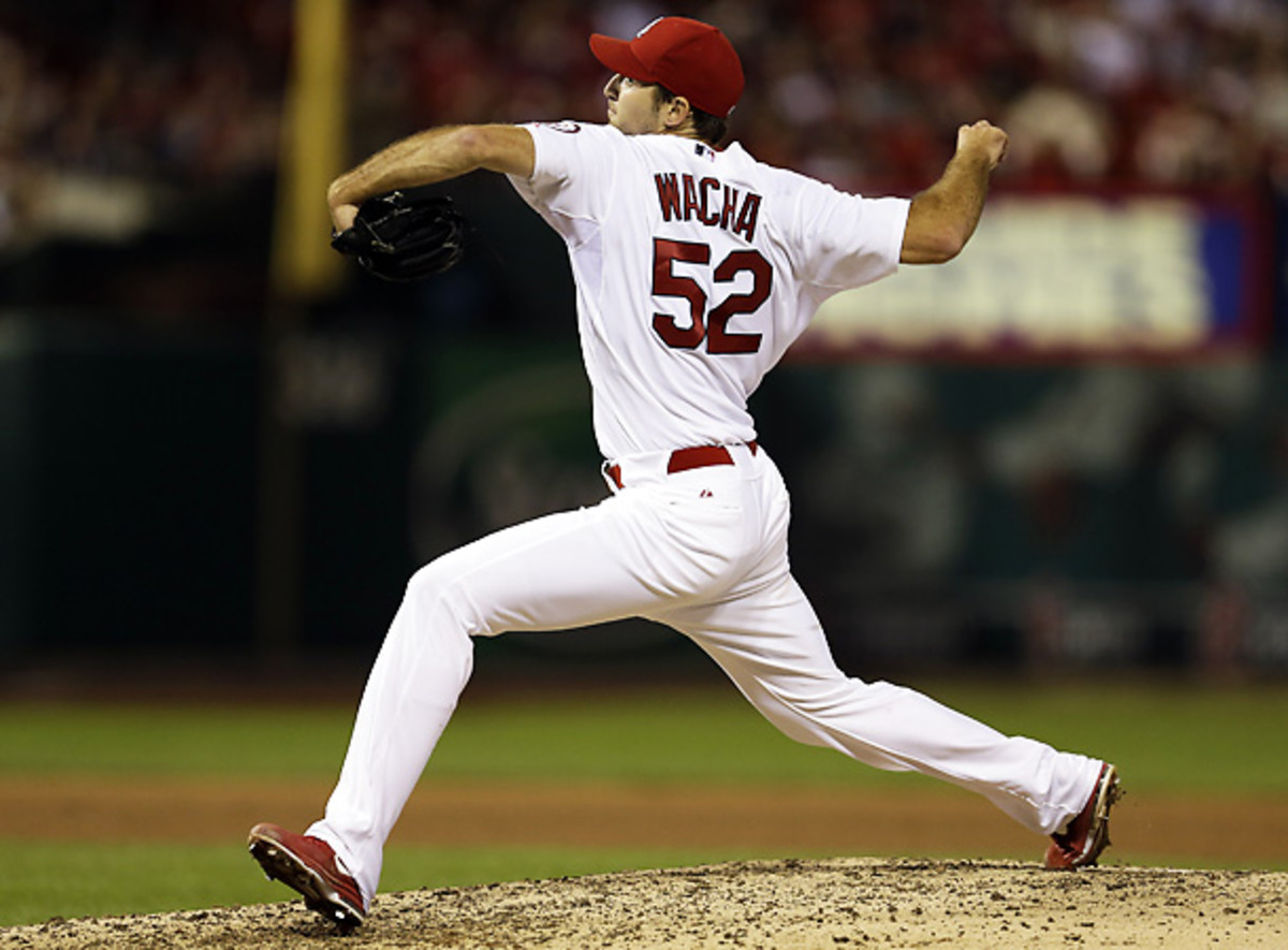 Cardinals' star rookie Michael Wacha lost his no-hitter on Tuesday, but may make the playoff roster. (AP)