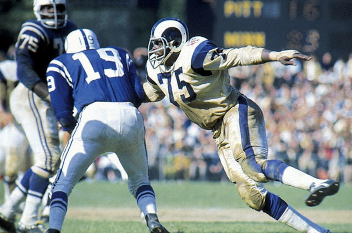 DEACON JONES 8X10 PHOTO LA RAMS LOS ANGELES PICTURE NFL FOOTBALL VS GIANTS