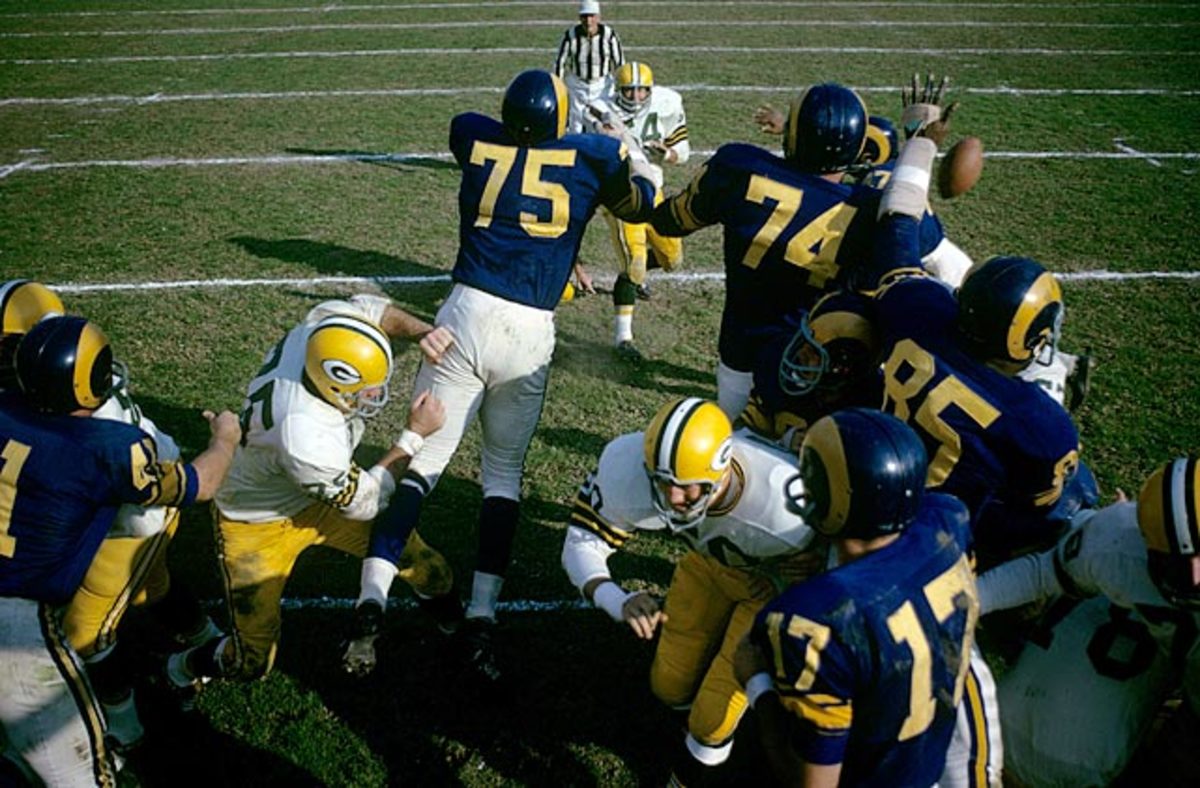 Deacon Jones, Jerry Kramer and Merlin Olsen