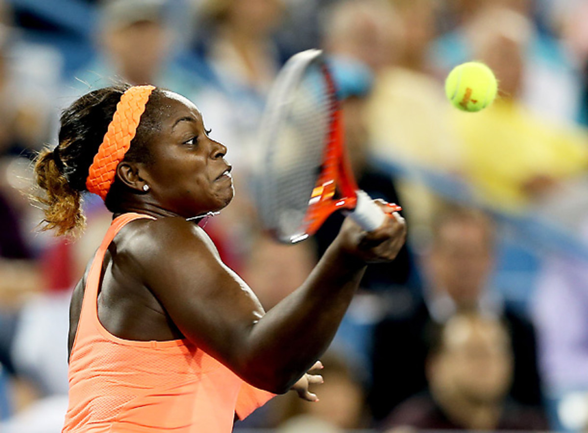 Sloane Stephens stunned a particularly sloppy Maria Sharapova on Tuesday night. [Matthew Stockman/Getty Images] 