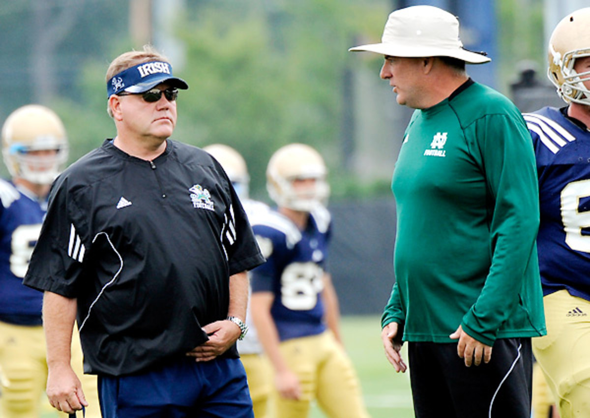 Chuck Martin's (right) connection with Brian Kelly dates back to 2000 at Grand Valley State.