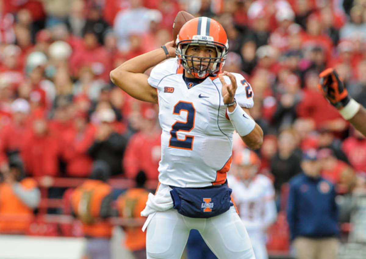 Nathan Scheelhaase's father was arrested during Illinois' last home game. (Eric Francis/Getty Images)