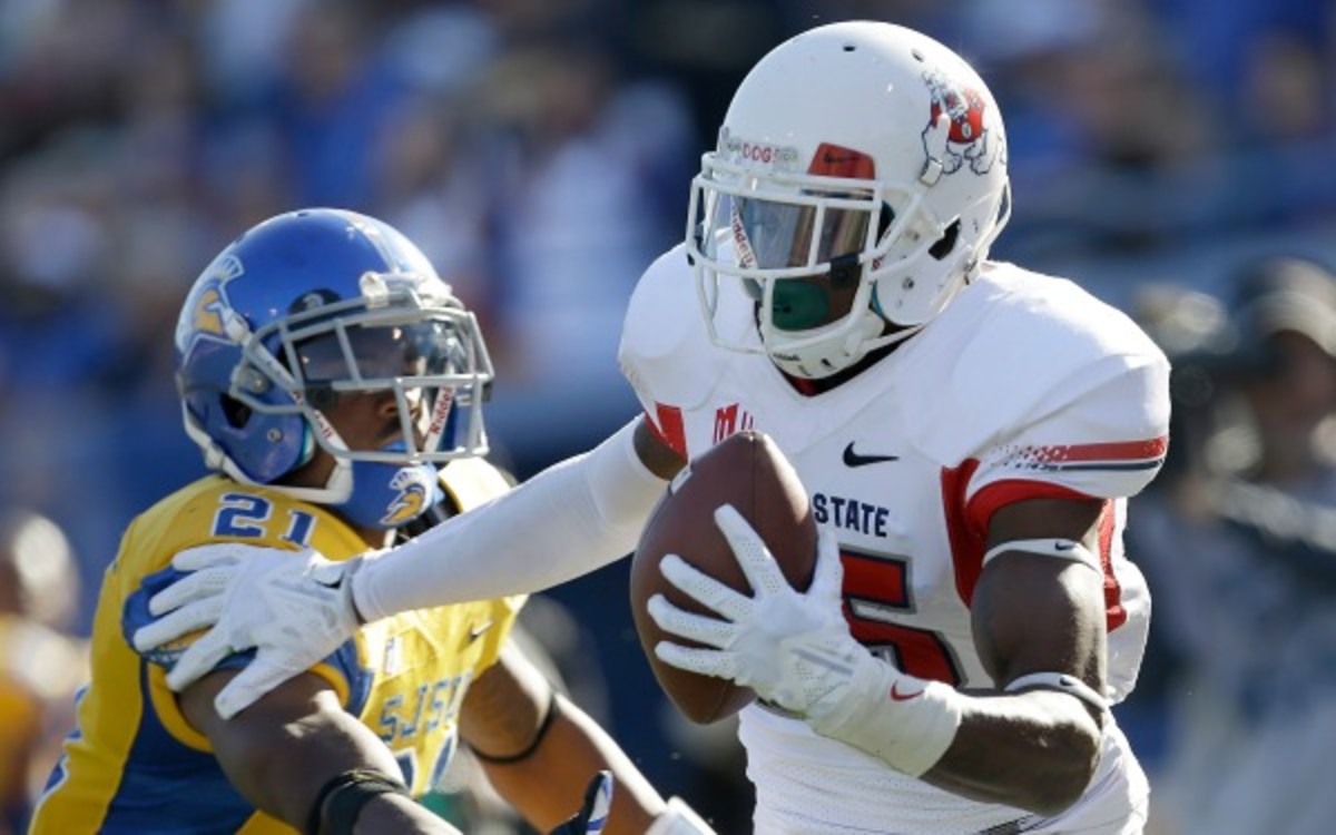 Fresno State receiver Davante Adams led the nation in catches, yards and touchdowns this season. (AP Photo/Tony Avelar)