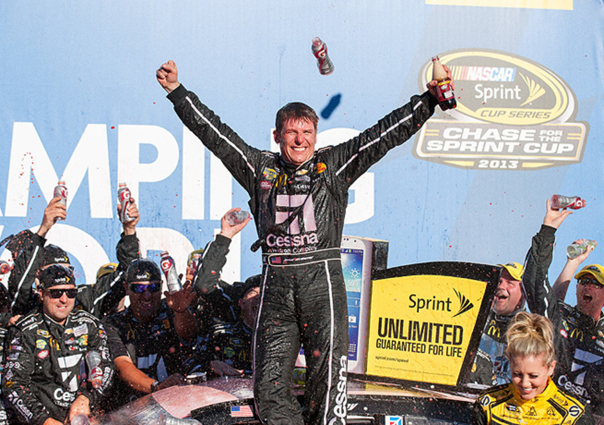 Jamie McMurray scored his first Sprint Cup series victory in three years by winning at Talladega.