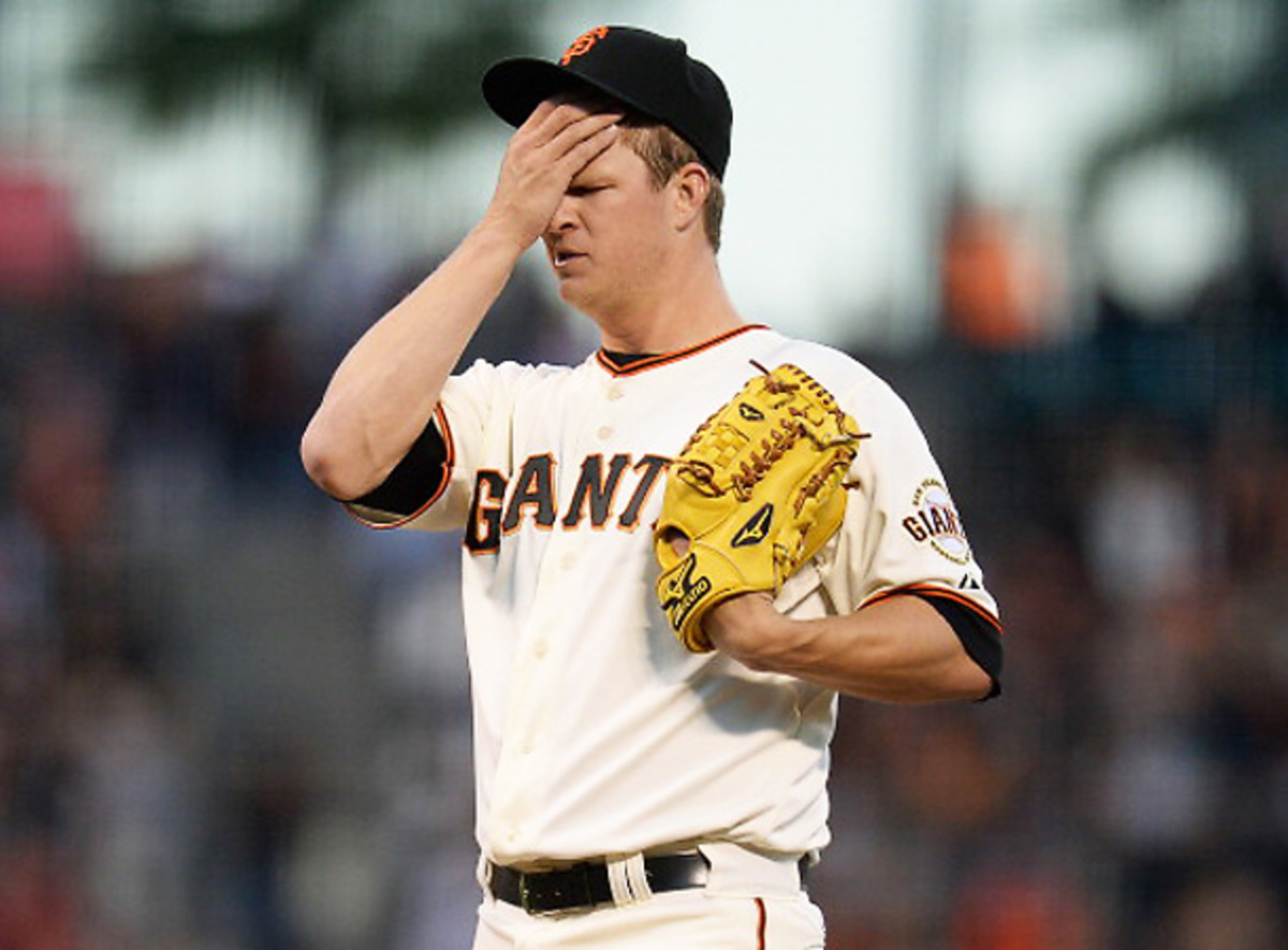 Matt Cain has been uncharacteristically ineffective this season, just one of the Giants several problems. [Thearon W. Henderson/Getty Images]