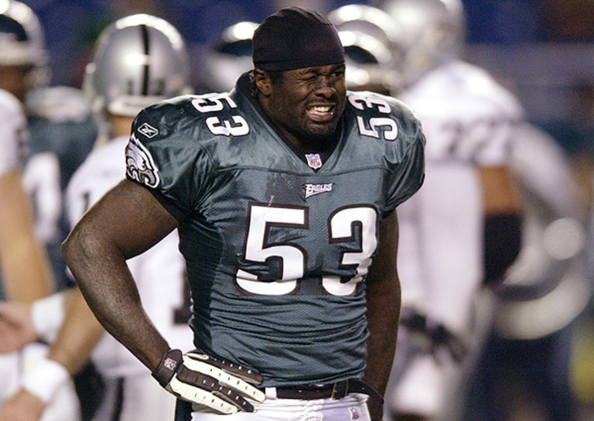 The 1995 Defensive Rookie of the Year, Hugh Douglas spent 10 years in the NFL. 