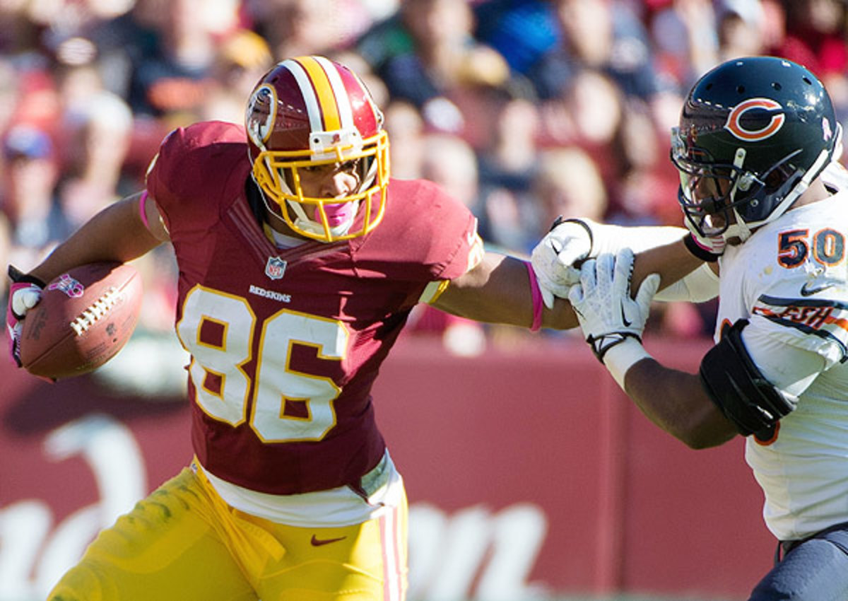 Redskins rookie Jordan Reed hauled in all nine of his targets in Washington's win Sunday. 