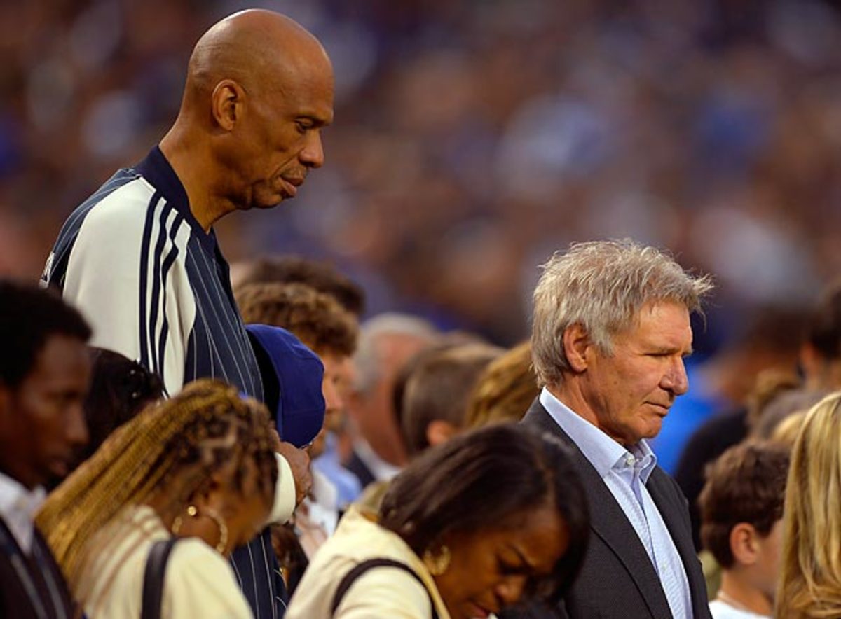 Kareem Abdul-Jabbar and Harrison Ford