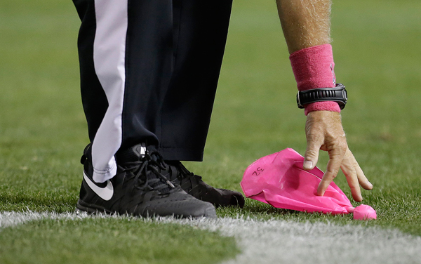 NFL will stop using pink penalty flags after Week 5