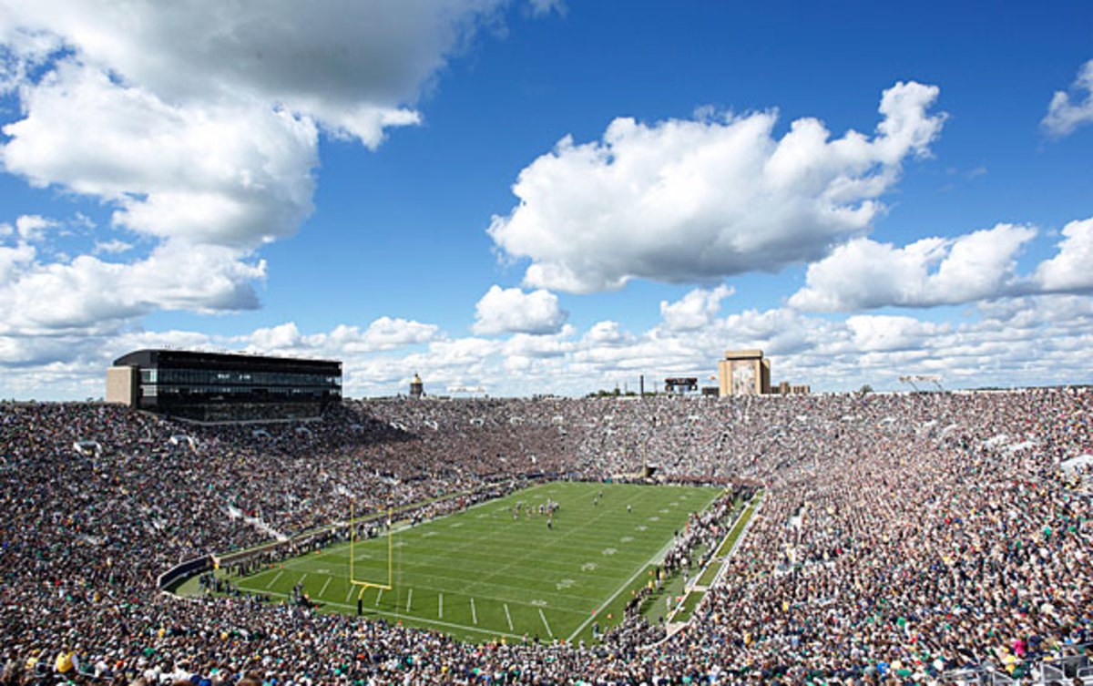 University administrators are exploring options to expand Notre Dame Stadium. (Joe Robbins/Getty Images)