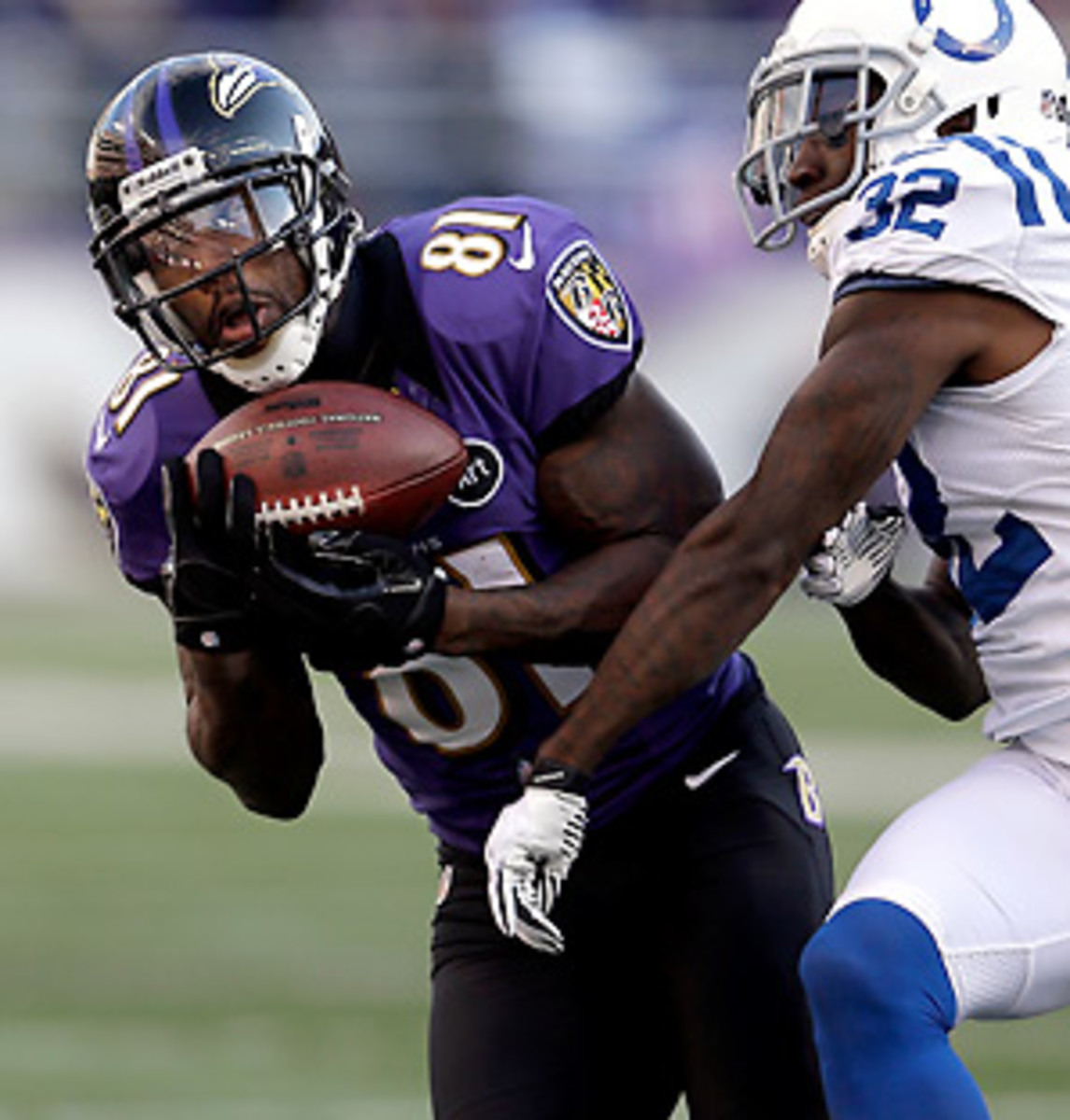 The Ravens will need another huge game from Anquan Boldin against the Colts. (Rob Carr/Getty Images)