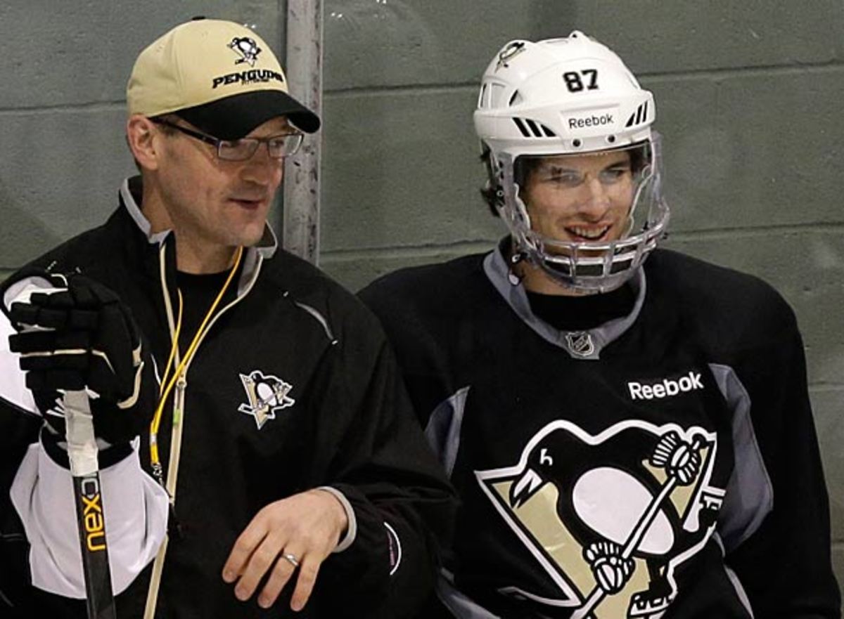 Sidney Crosby and Penguins coach Dan Bylsma