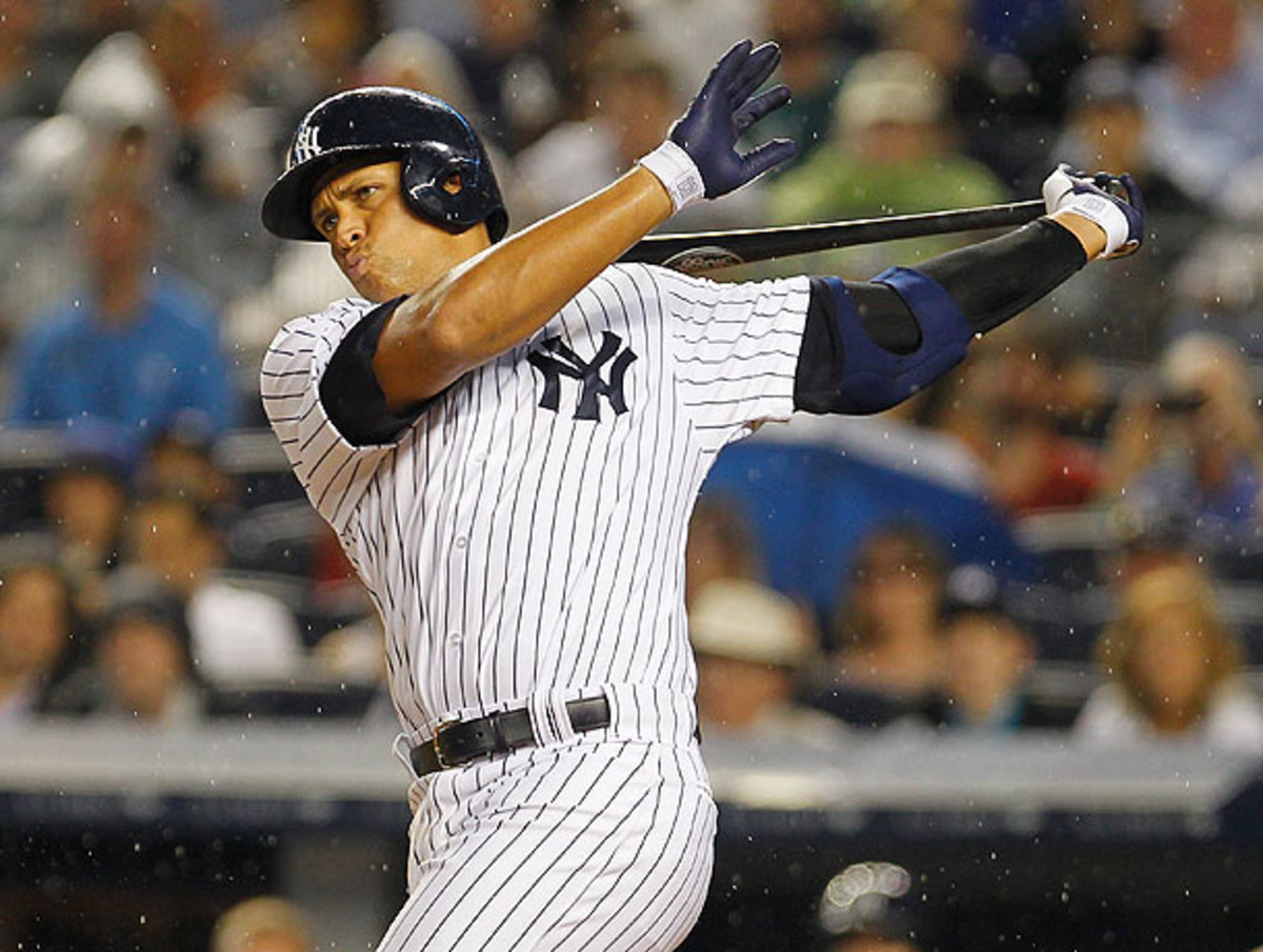 Alex Rodriguez swung through strike three in his first at-bat at Yankee Stadium since the Biogenesis scandal.