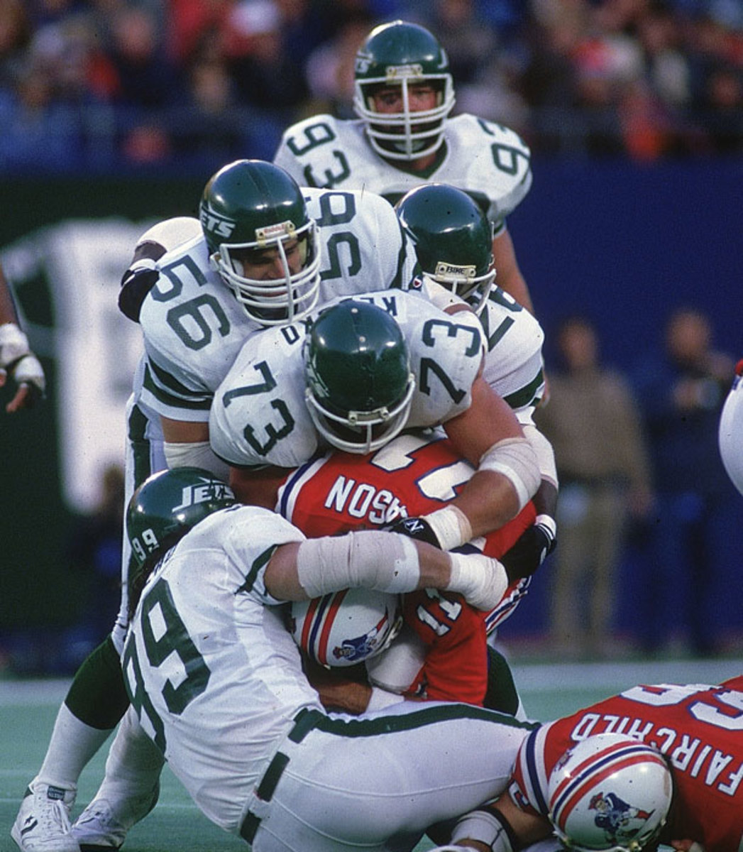 Jets Sack Exchange 16x20 Photo Signed by (4) with Marty Lyons, Mark  Gastineau, Joe Klecko & Abdul Salaam (JSA Hologram)