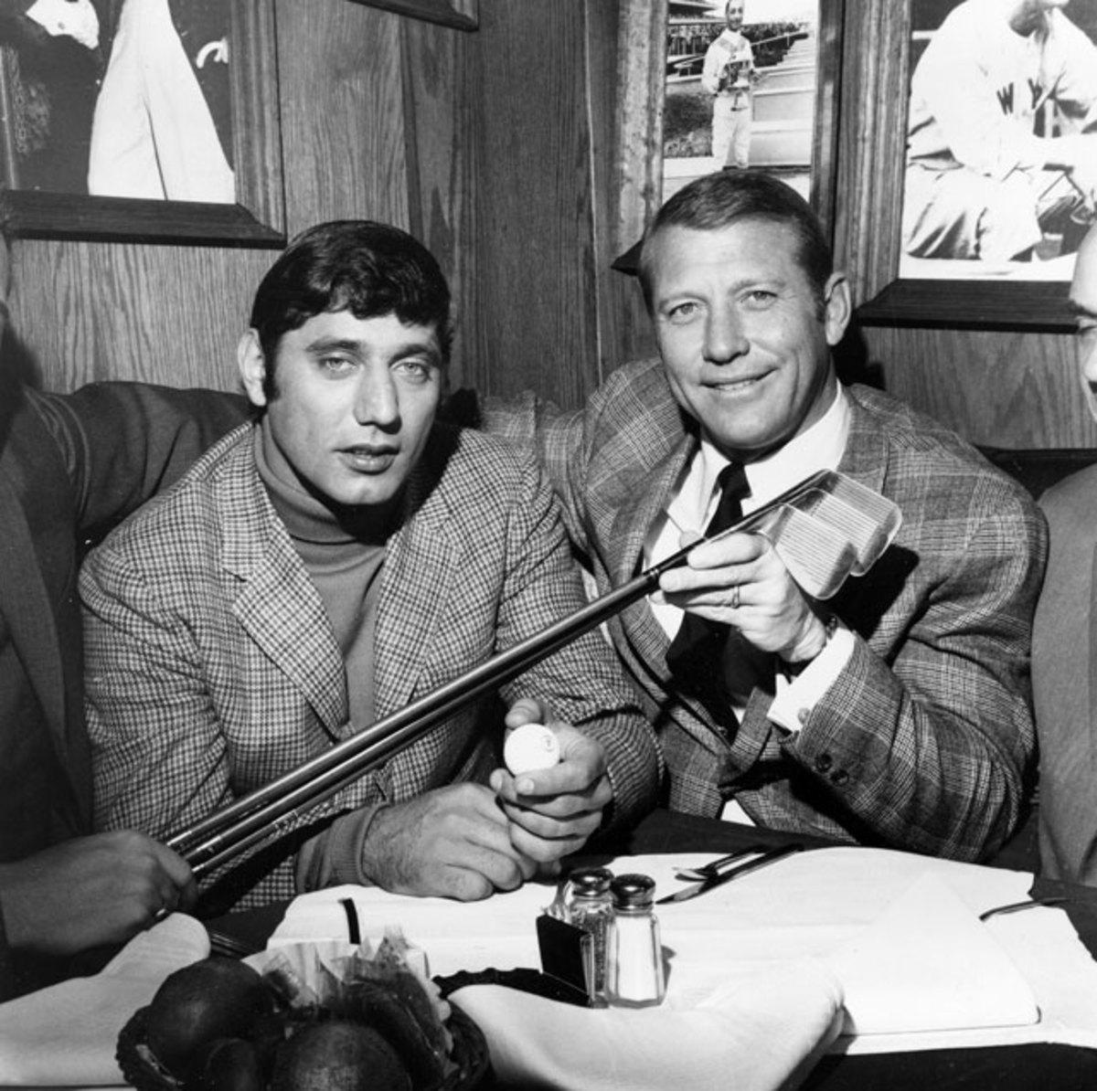 Joe Namath and Micky Mantle